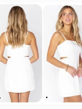 White Tori Cutout Mini Dress